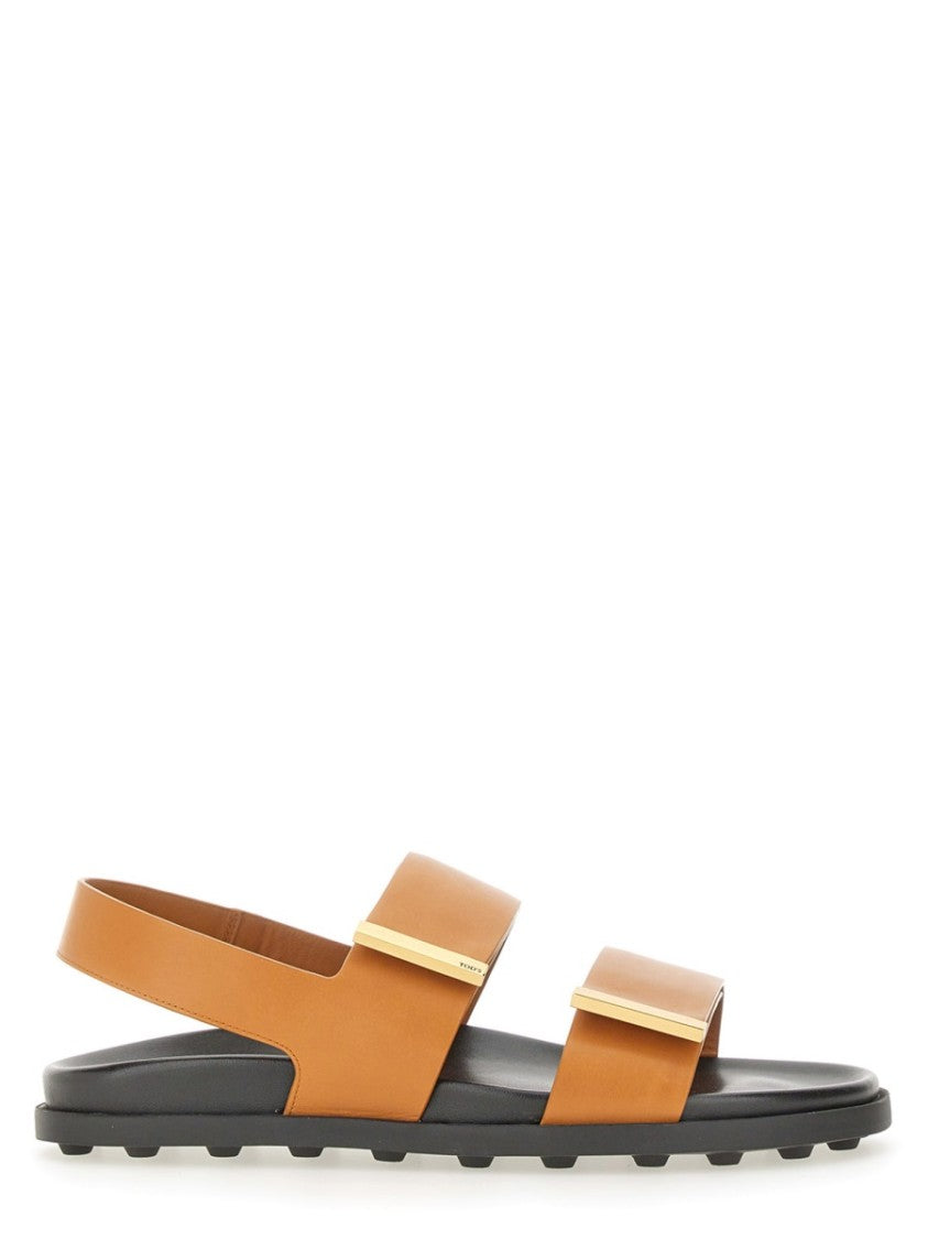 Tod's Brown Calfskin Sandals