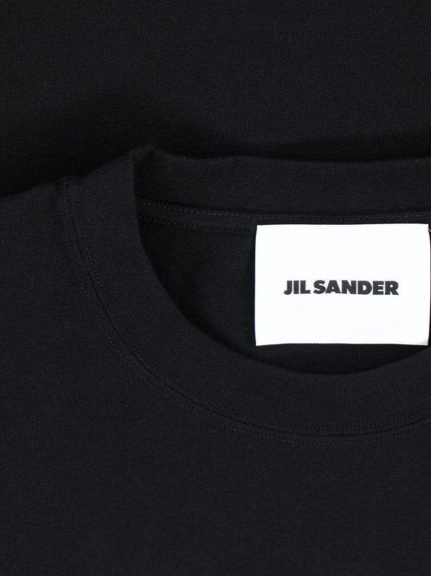 Jil Sander Black Layered Striped Long-Sleeve T-Shirt