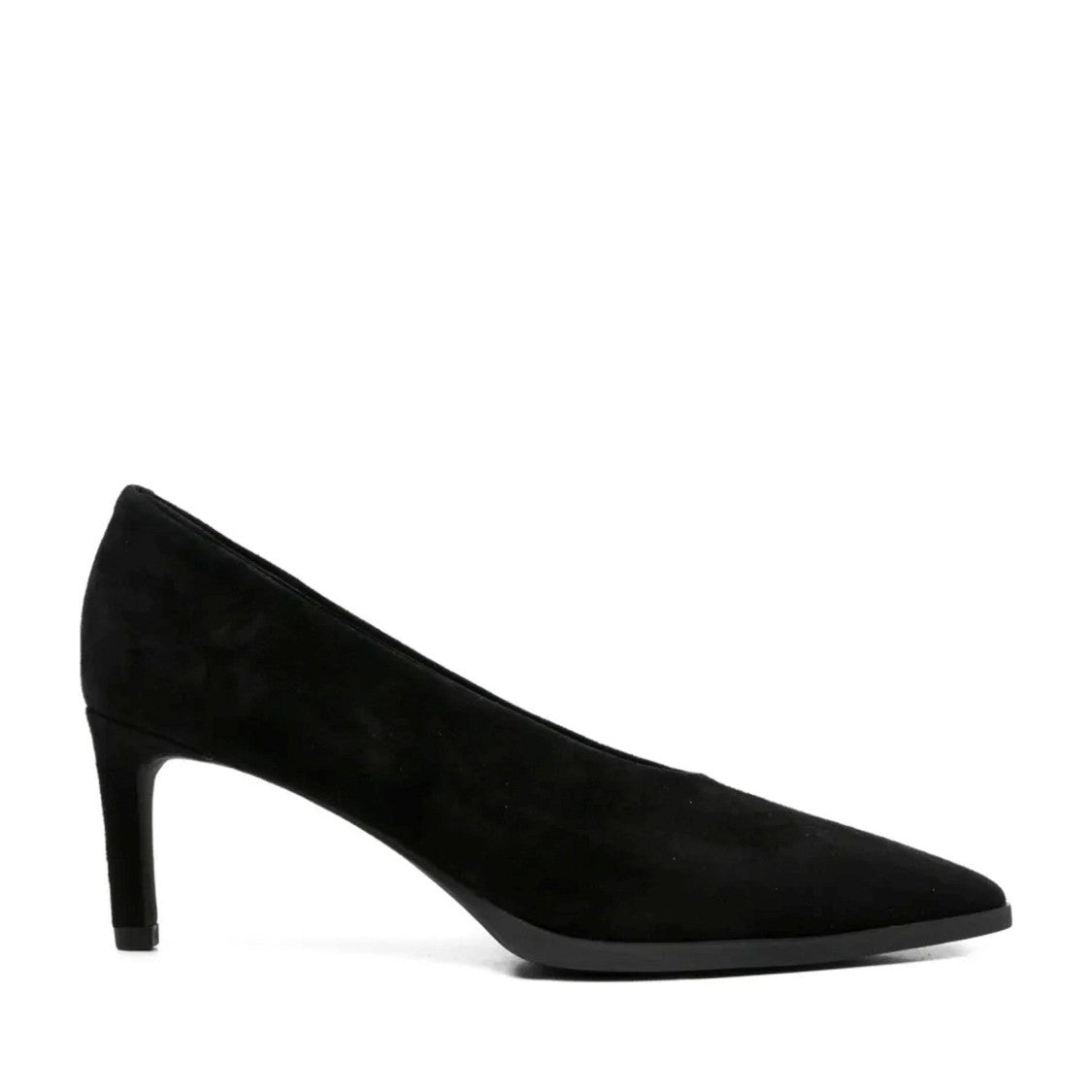 Adrianna Feretti Black Mid-Heel Pointed Toe Suede Pumps