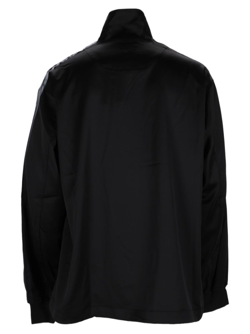 Y-3 Sleek Black High Collar Polyester-Blend Sports Jacket
