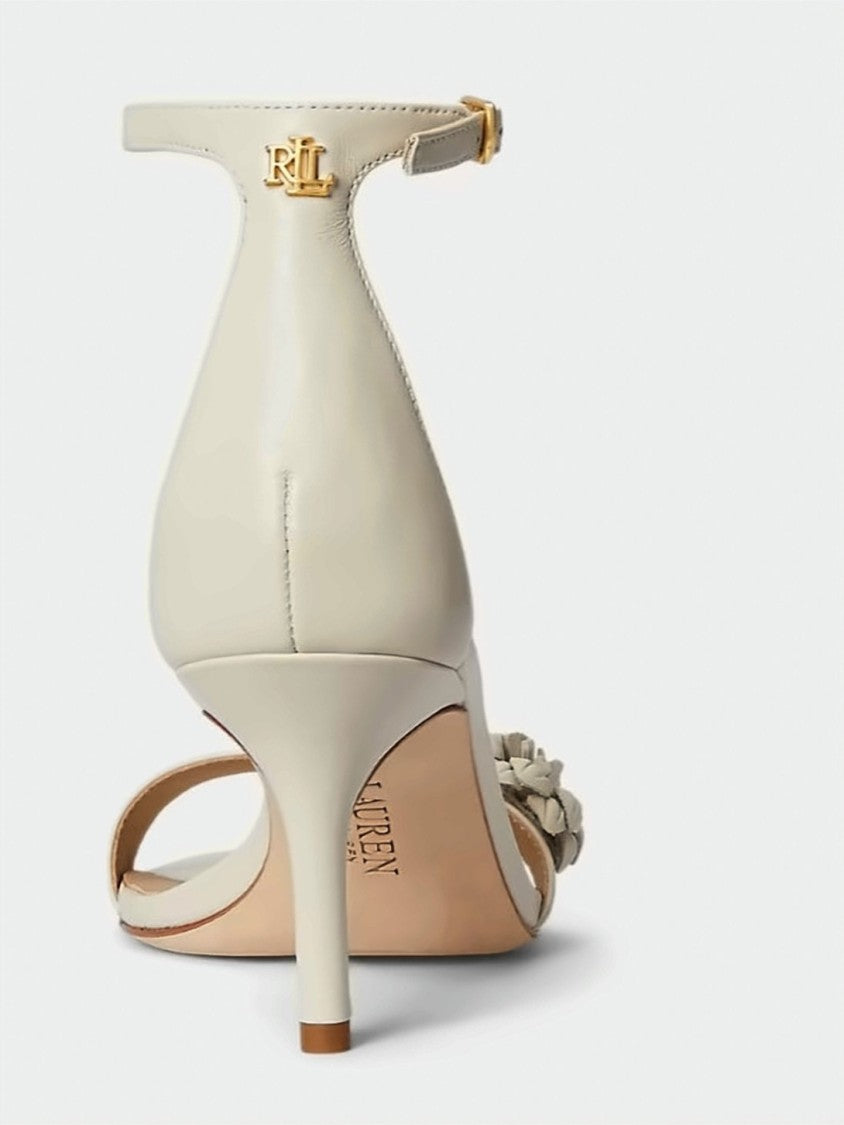 Lauren Ralph Lauren Allie Nappa Leather Floral Strap Sandals