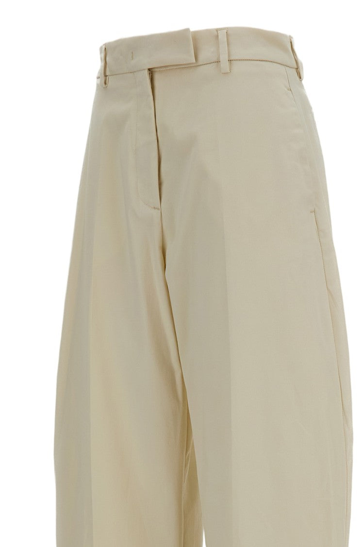 The Latest High-Rise Gabardine Trousers With Barrel Silhouette