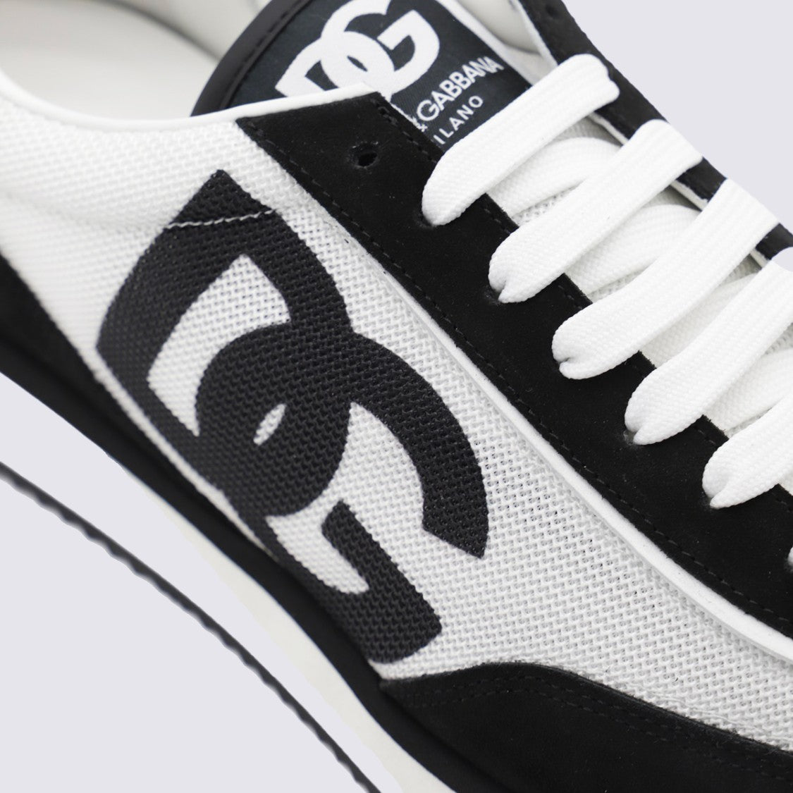 Dolce & Gabbana Monochrome Sneakers With Bold Dg Logo