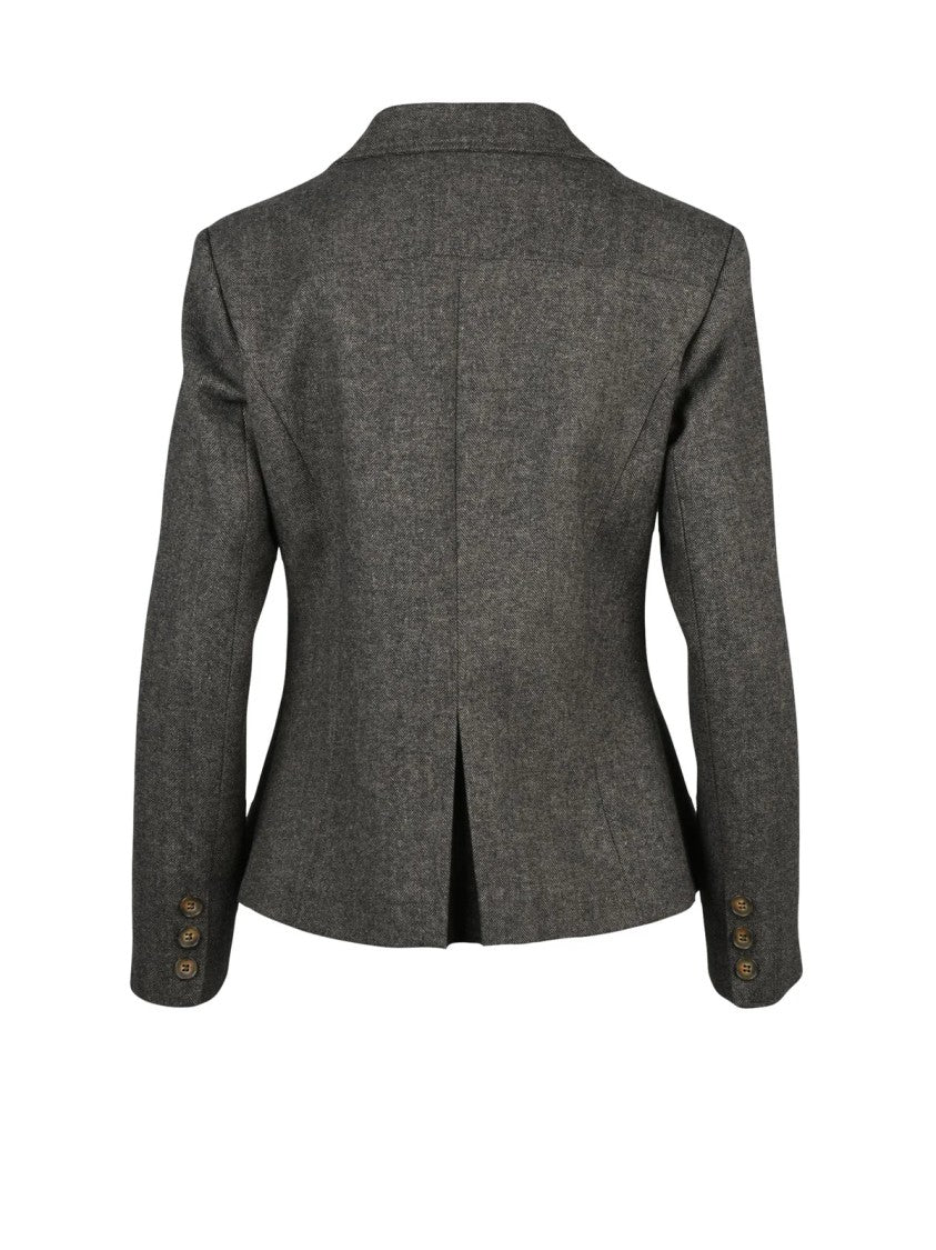Black 961 Brown Polyester-Blend Jacket