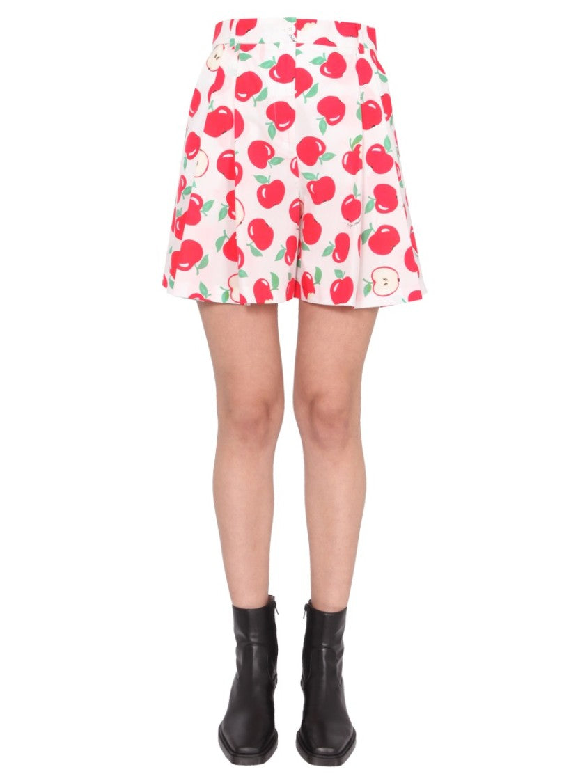 Boutique Moschino High-Waisted Cotton Poplin Shorts