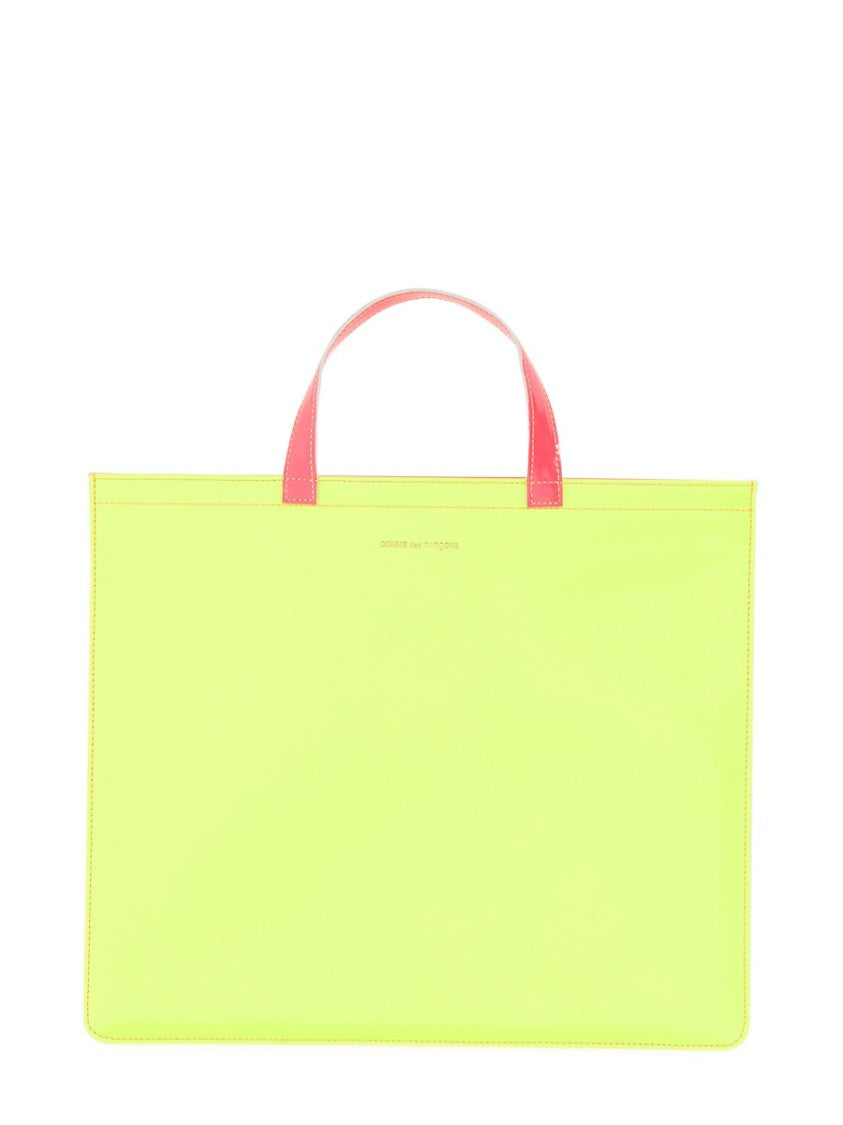 Comme Des Garçons Super Fluo Leather Tote Bag