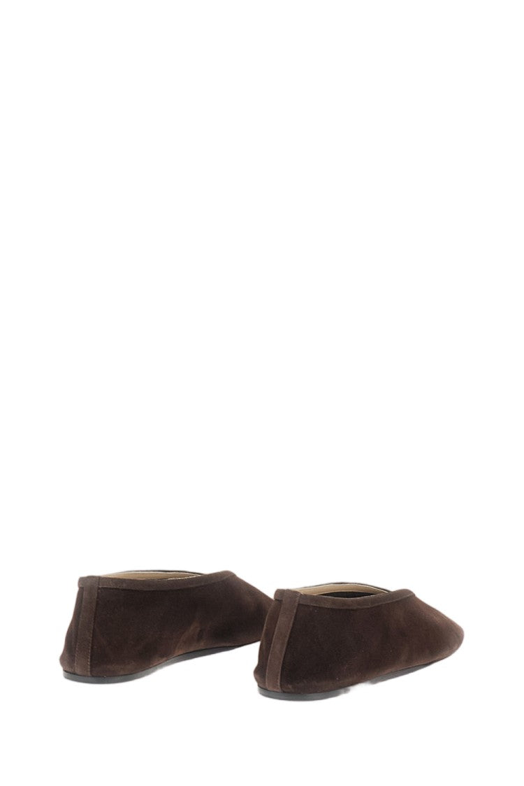 Le Monde Beryl Chocolate Suede Velvety Slipper Flats