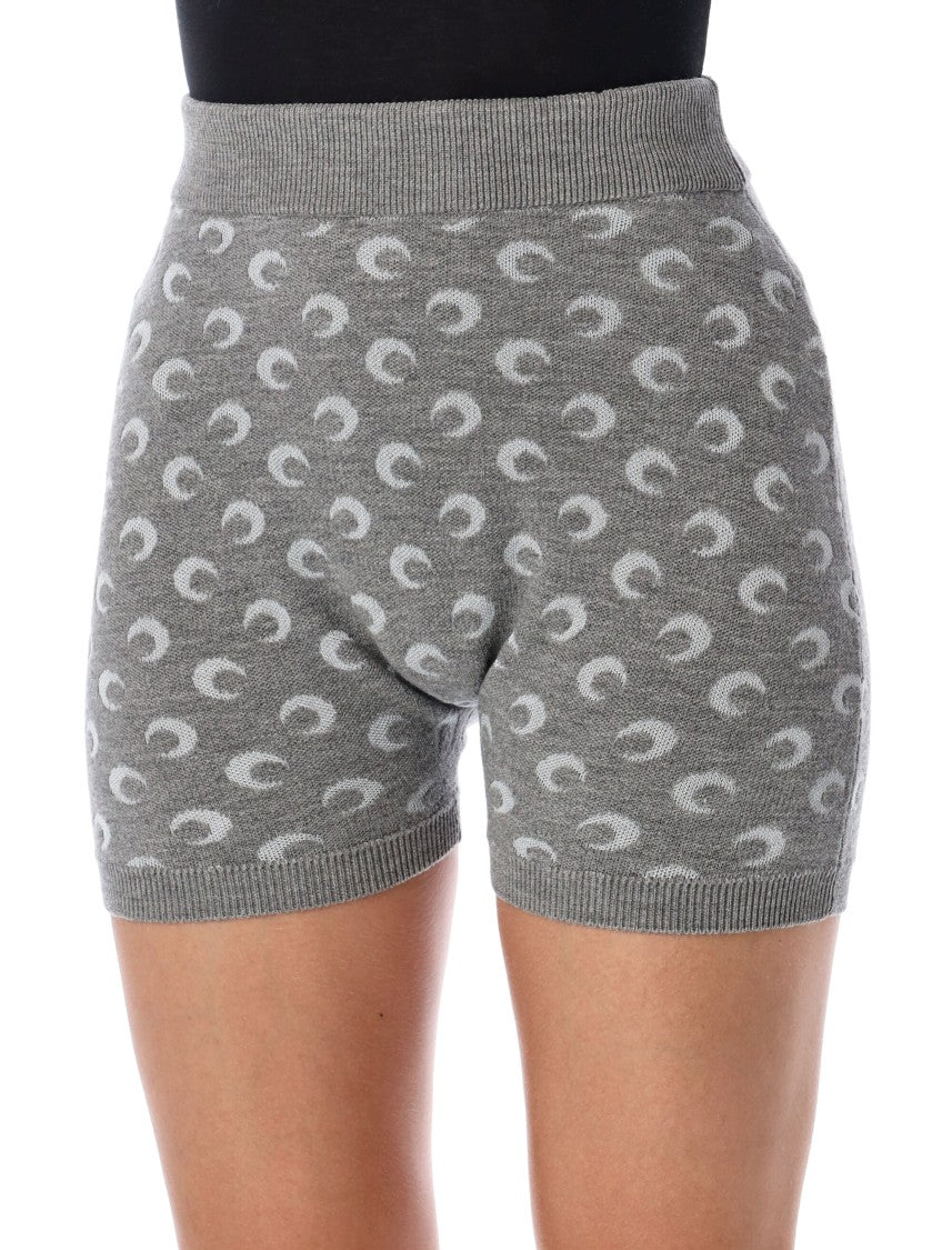 Marine Serre Knit Short Moon Allover