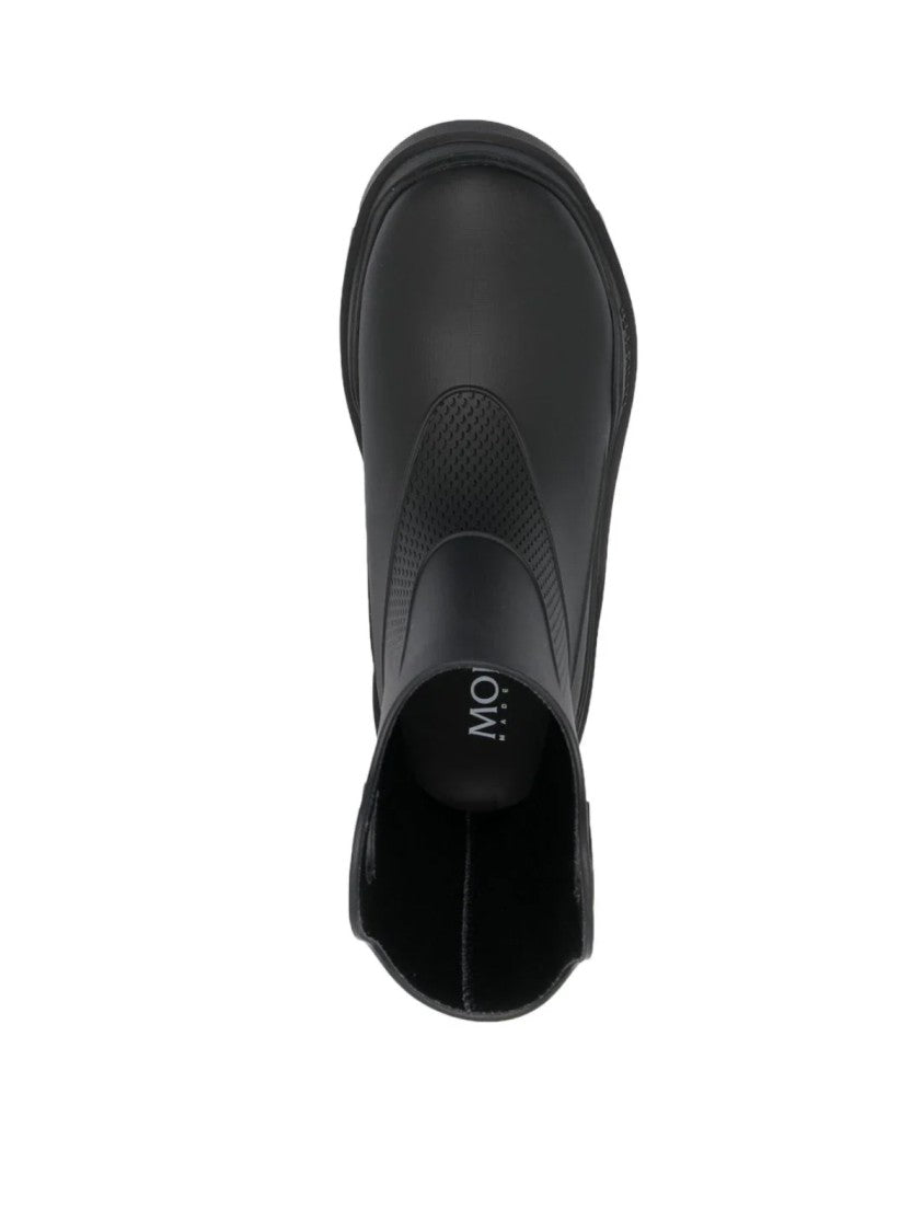 Moncler Misty Logo Round Toe Rain Boots