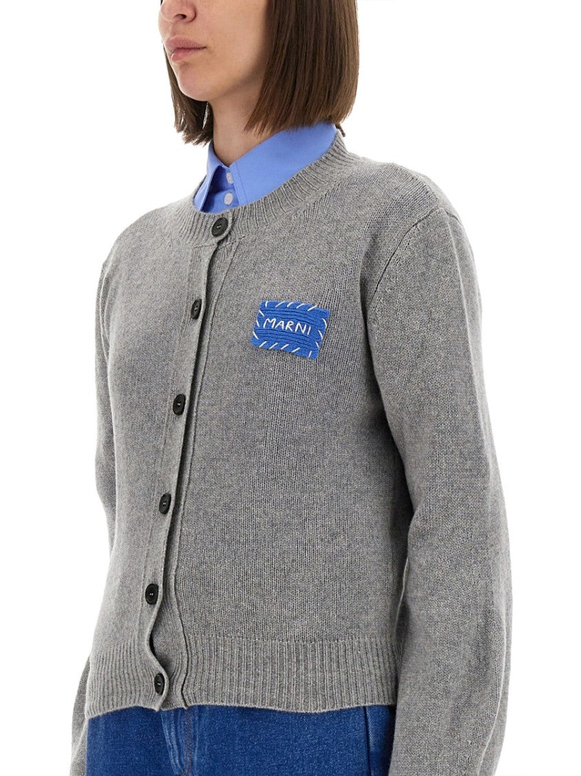 Marni Cashmere Cardigan With Logo
