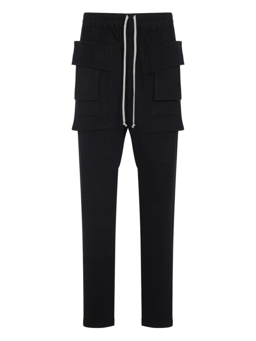 Drkshdw Slim-Fit Black Trousers With Utilitarian Flap Pockets