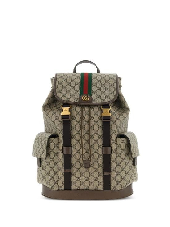 Gucci Structured Monogram Canvas Backpack
