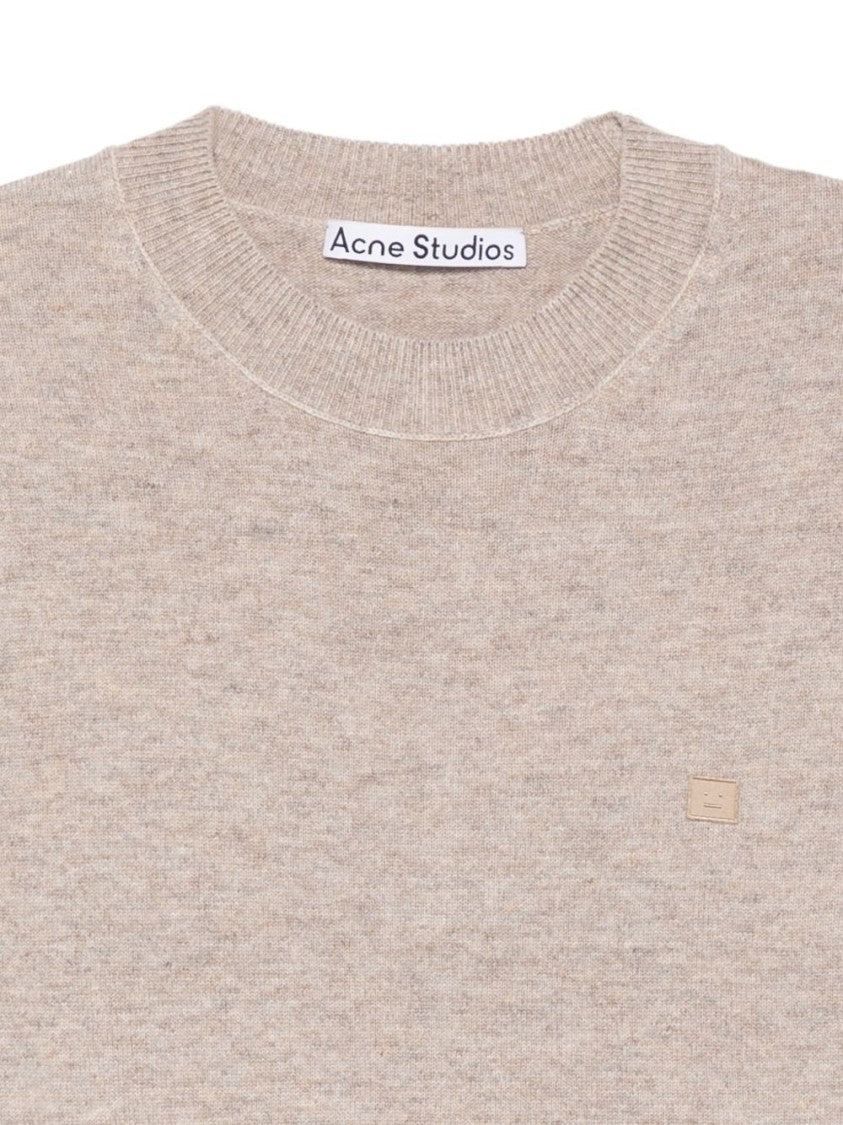 Acne Studios Relaxed Fit Ribbed Crewneck Knit Sweater