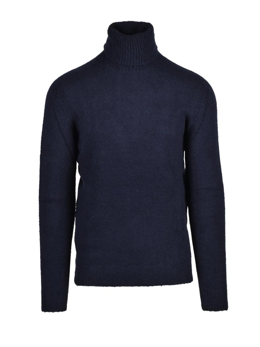 Roberto Collina Multicolor Stretch Cotton High-Neck Sweater