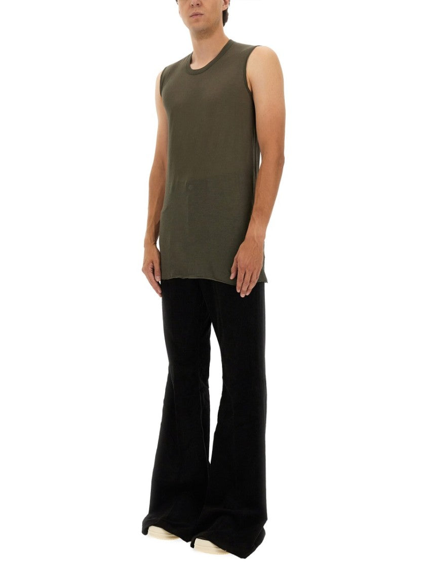 Rick Owens Sleeveless Relaxed-Fit Cotton Top With Longer Hemline