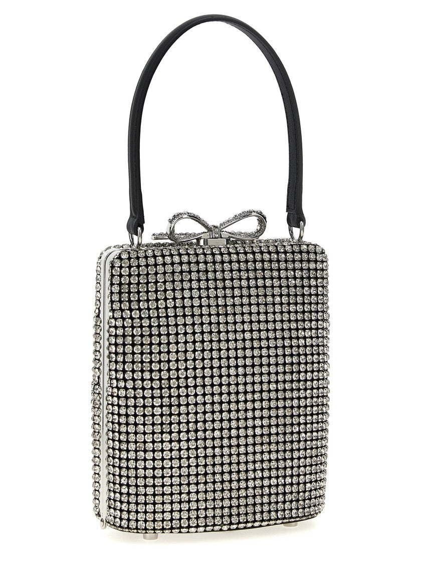 Self-Portrait 'Silver Crystal Fishnet' Handbag