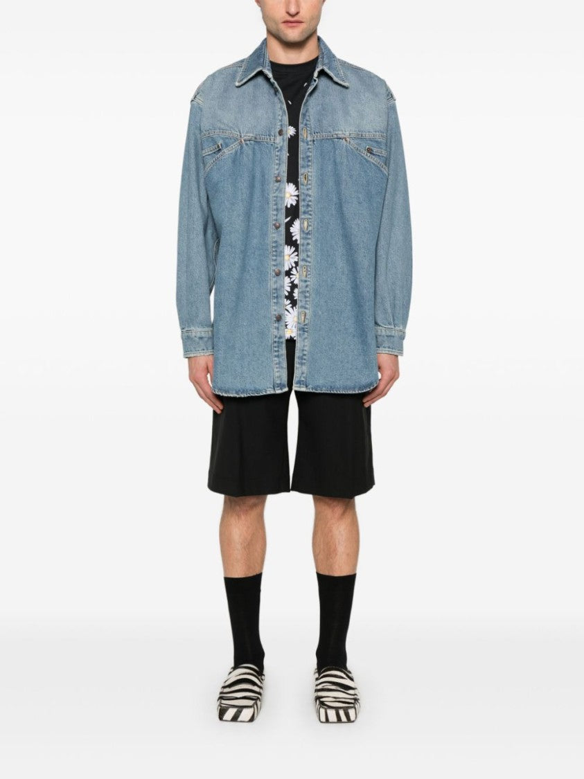 Moschino Light Blue Front Pouch Pocket Shirt
