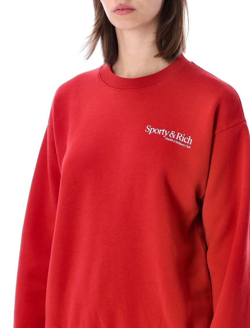 Sporty And Rich Cotton Health & Wellness Printed Sweatshirt