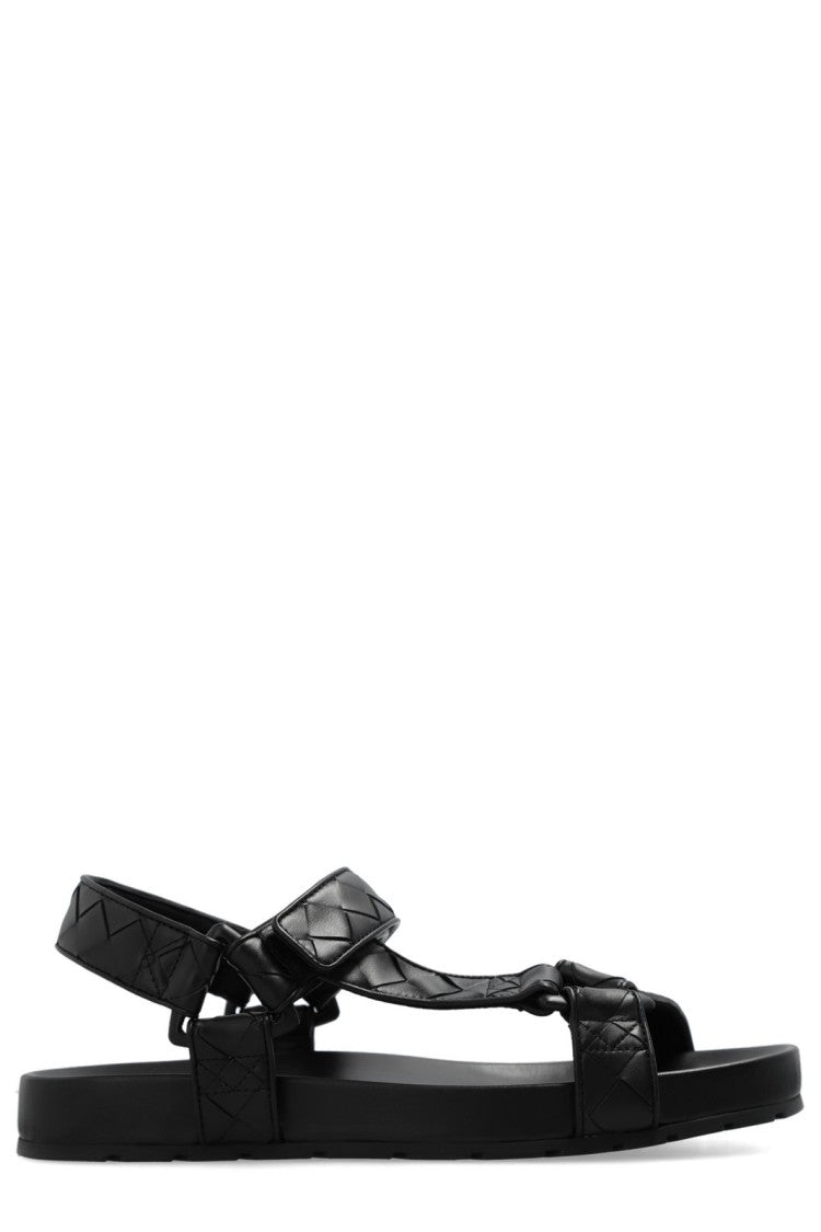 Bottega Veneta Open-Toe Brown Calfskin Sandal With Minimalist Design