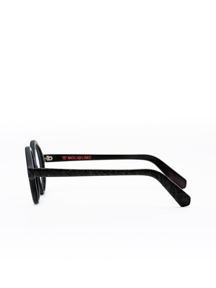 Moli@Limo Black Md135 Rounded Acetate Frames