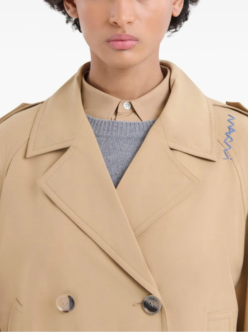 Marni Double-Breasted Jacket With Belted Waist