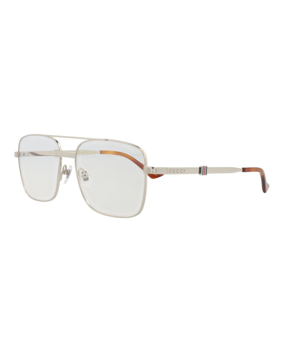 Gucci Aviator-Frame Metal Sunglasses