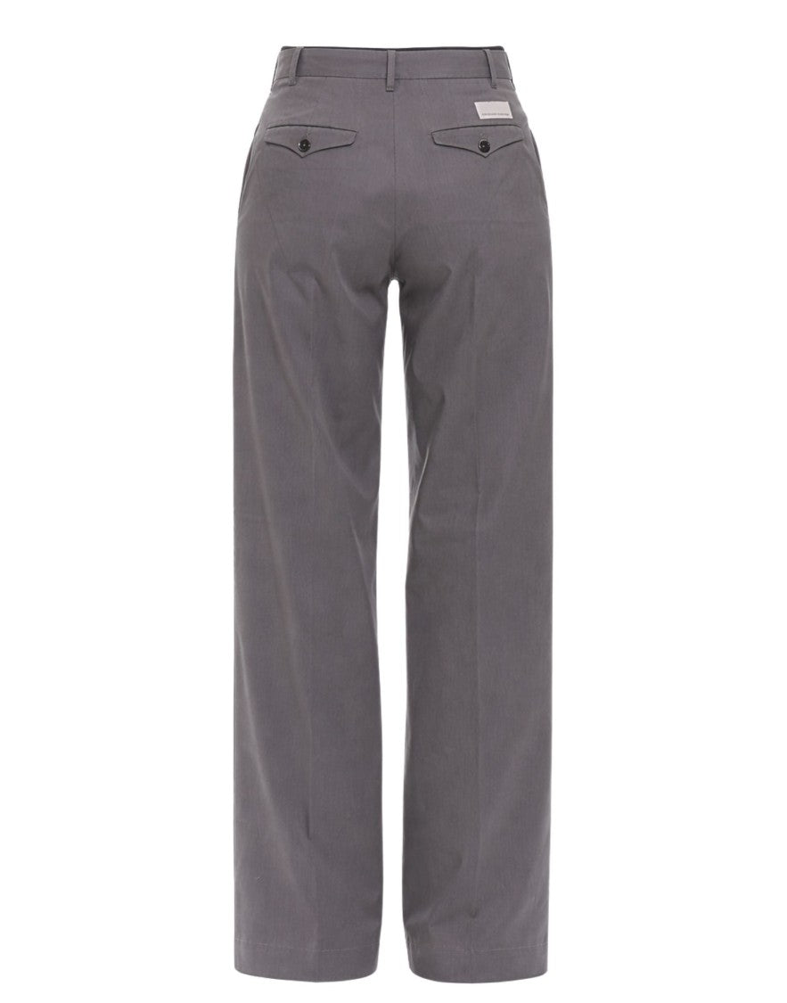 Nine In The Morning Grey Calypso Boy Pleated Cotton-Blend Wide-Leg Pants