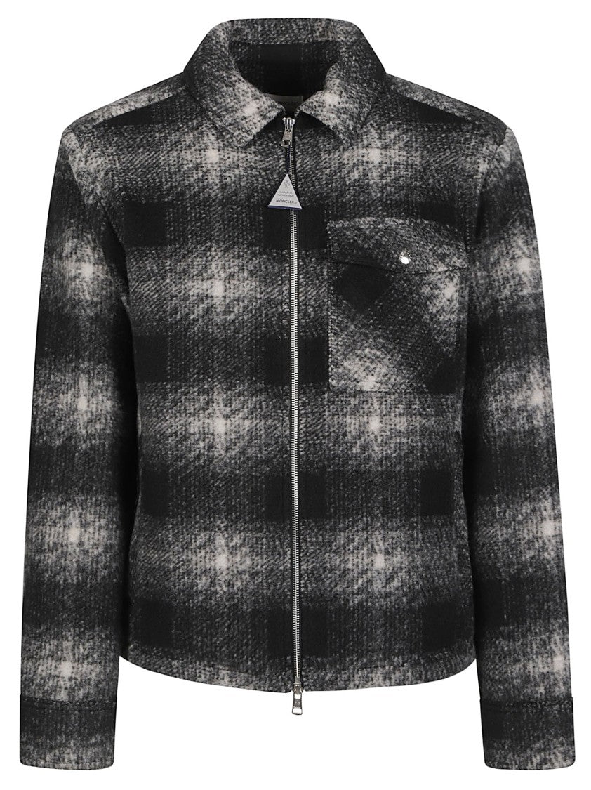 Moncler Checkered Polyester-Blend Zippered Shirt Jacket