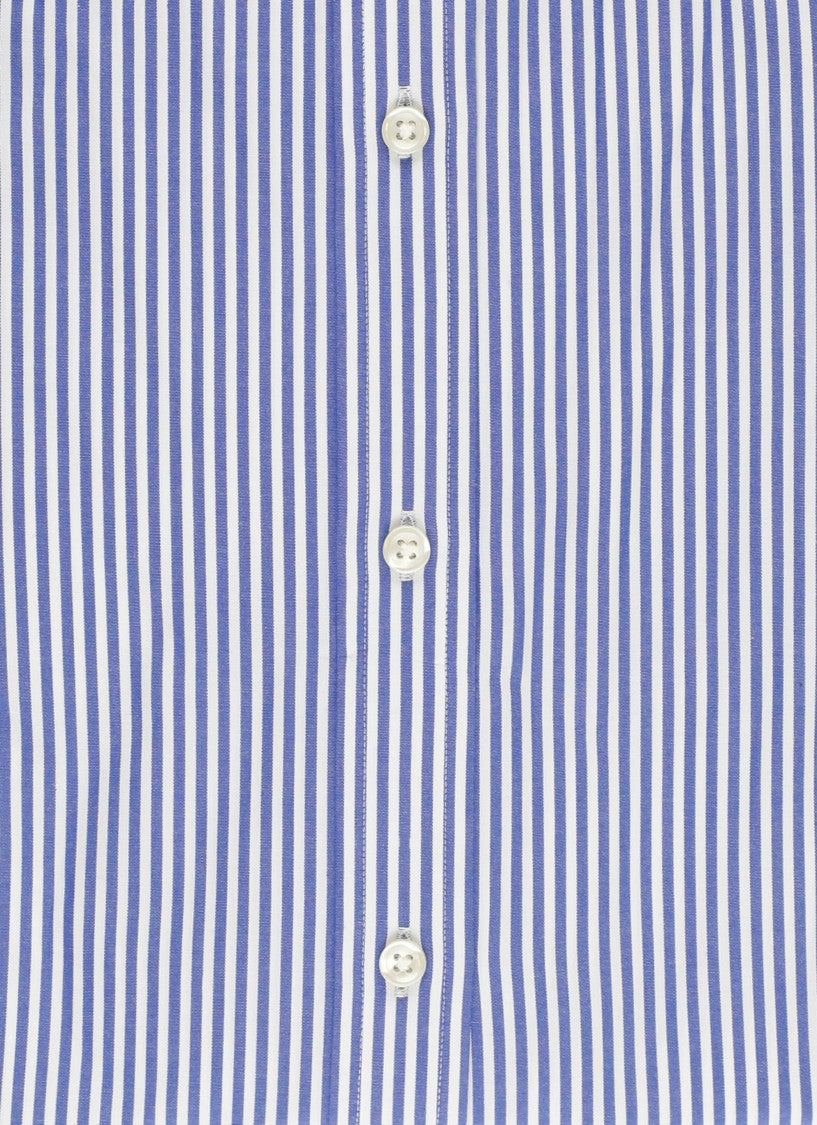 Polo Ralph Lauren Blue Striped Pony Slim-Fit Cotton Button-Down Shirt
