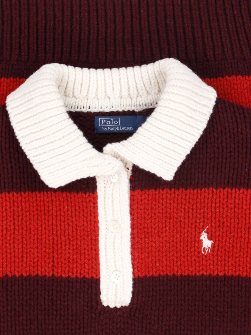 Polo Ralph Lauren Horizontal Stripe Wool Classic Collar Sweater