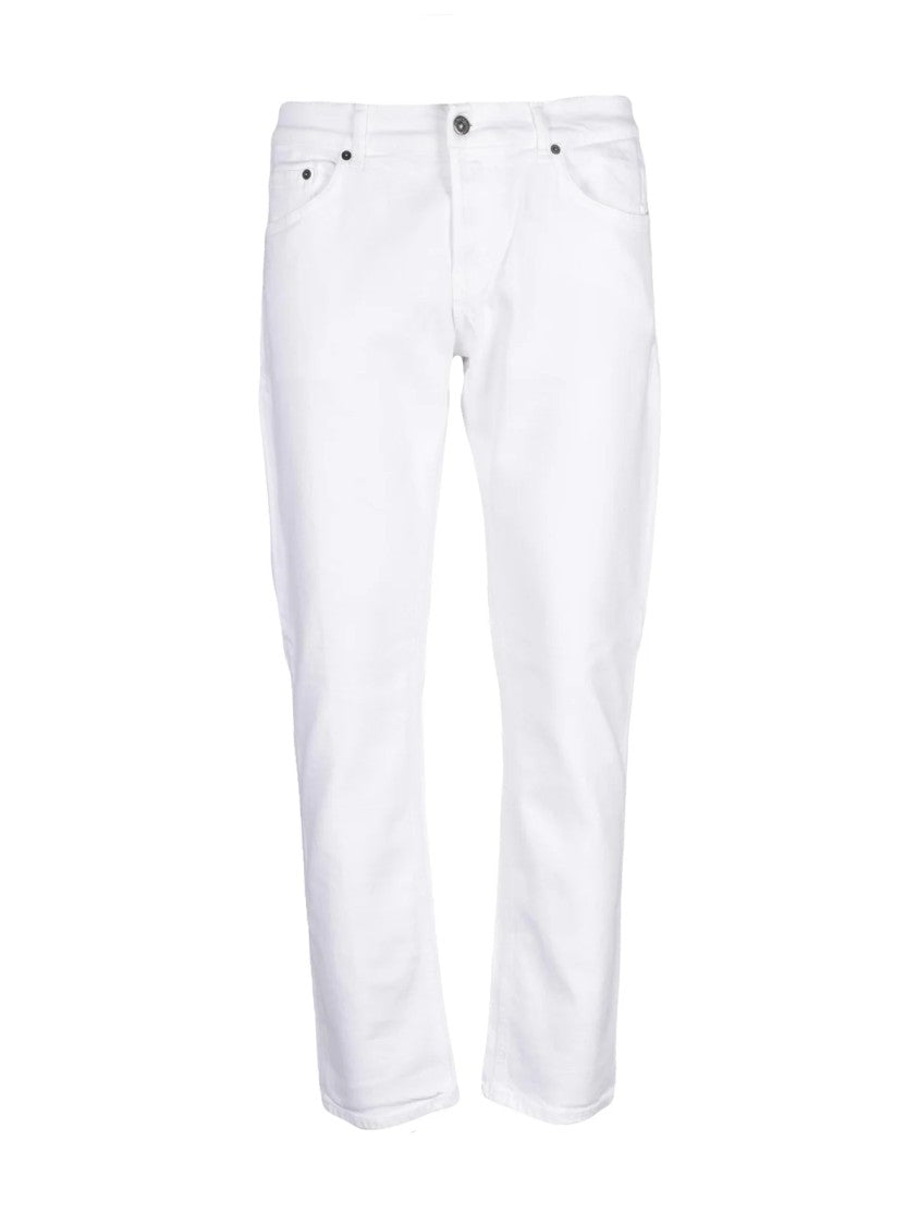 Dondup Slim-Fit White Jeans With Classic Five-Pocket Design