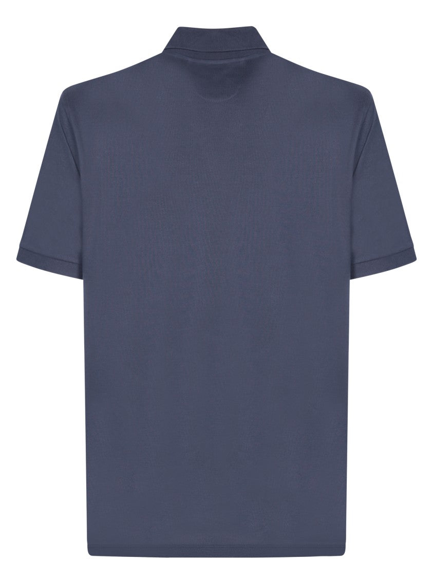 Ferrari Blue Sporty Cotton Polo