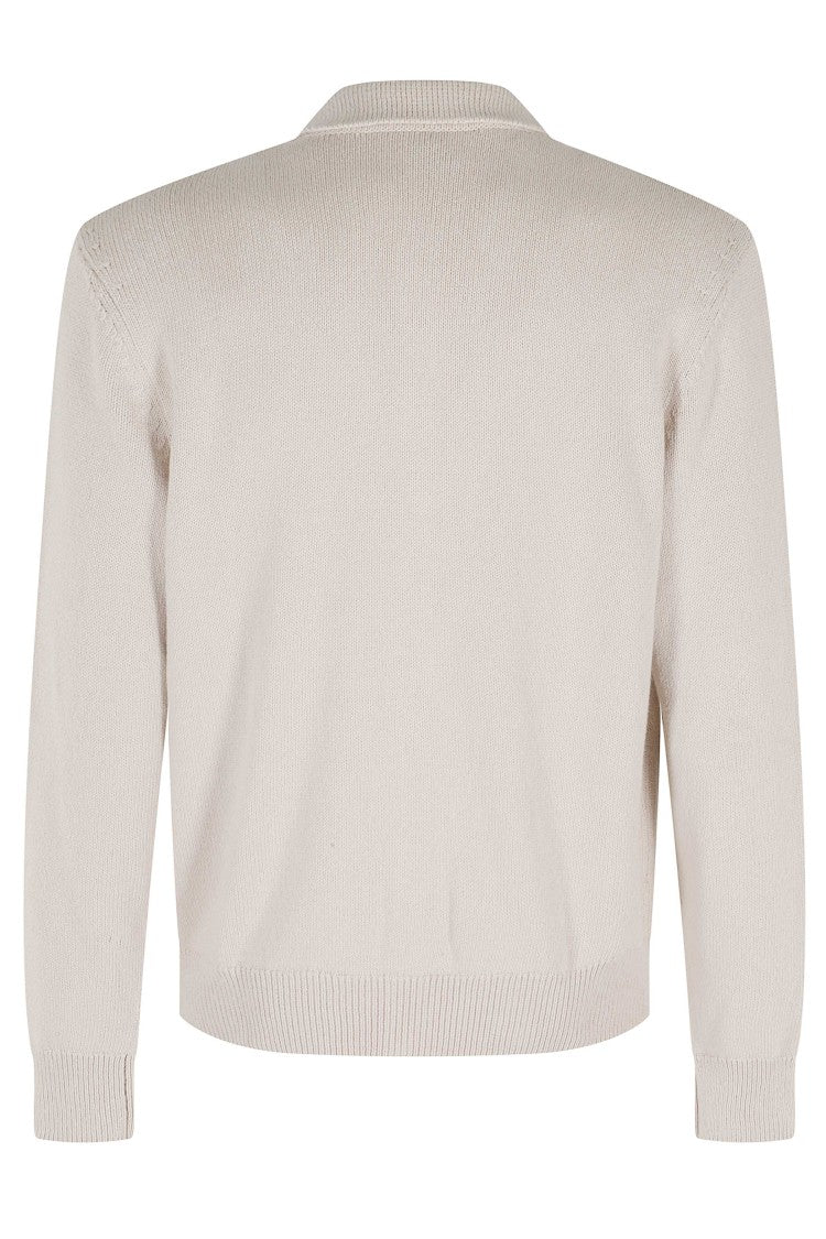 Eleventy Neutral Front-Button Cotton-Blend Cardigan