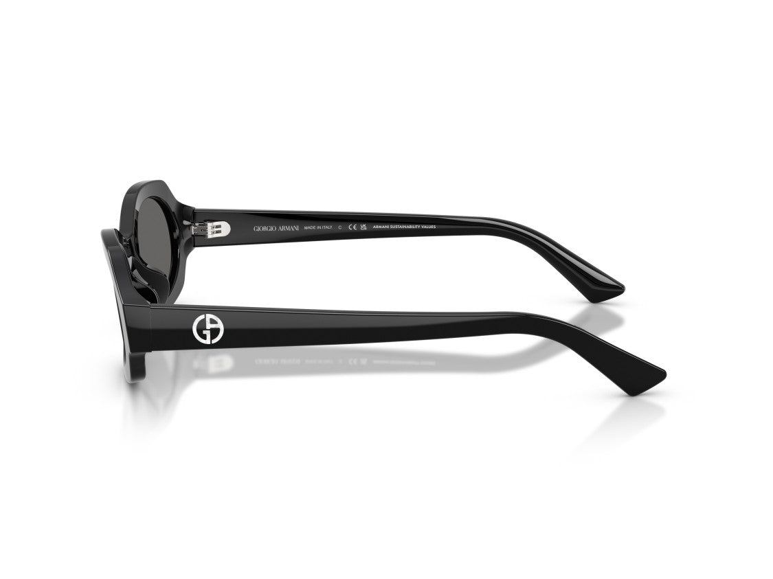 Giorgio Armani 0Ar8245hu Glossy Acetate Oversized Round Sunglasses