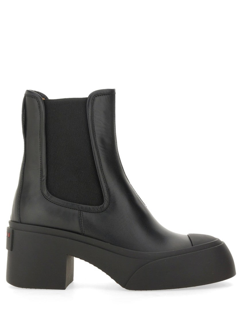 Marni Block Heel Calf Leather Boots