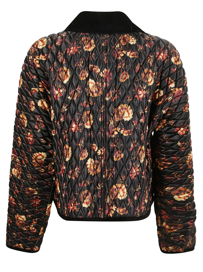 Burberry Quilted Jacket With Floral Print