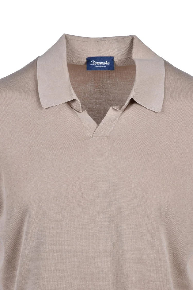 Drumohr Cotton Knit Polo Shirt - Turquoise