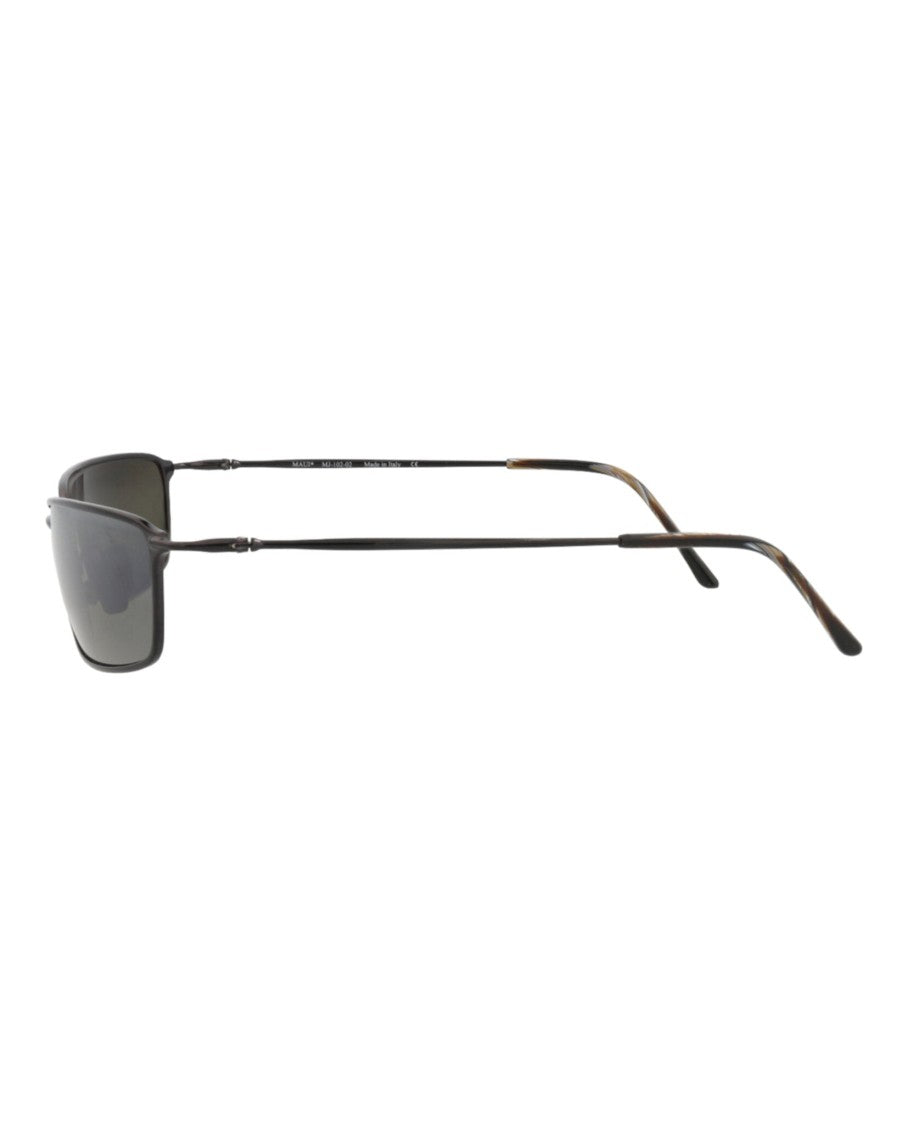 Maui Jim Square-Frame Metal Sunglasses