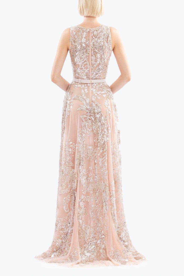 Saiid Kobeisy Embroidered Long Dress