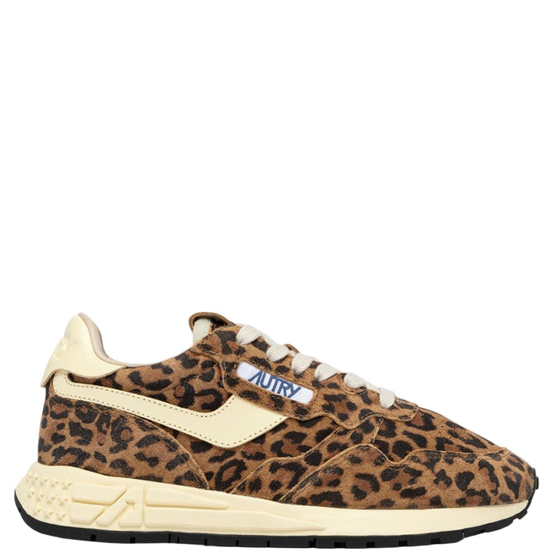 Autry Reelwind Low Leather Sneakers With Animal Print