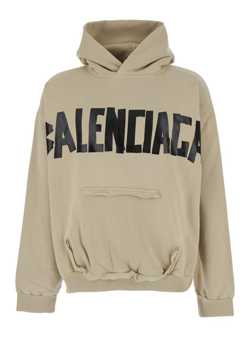 Balenciaga Beige Hoodie With Fixed Hood