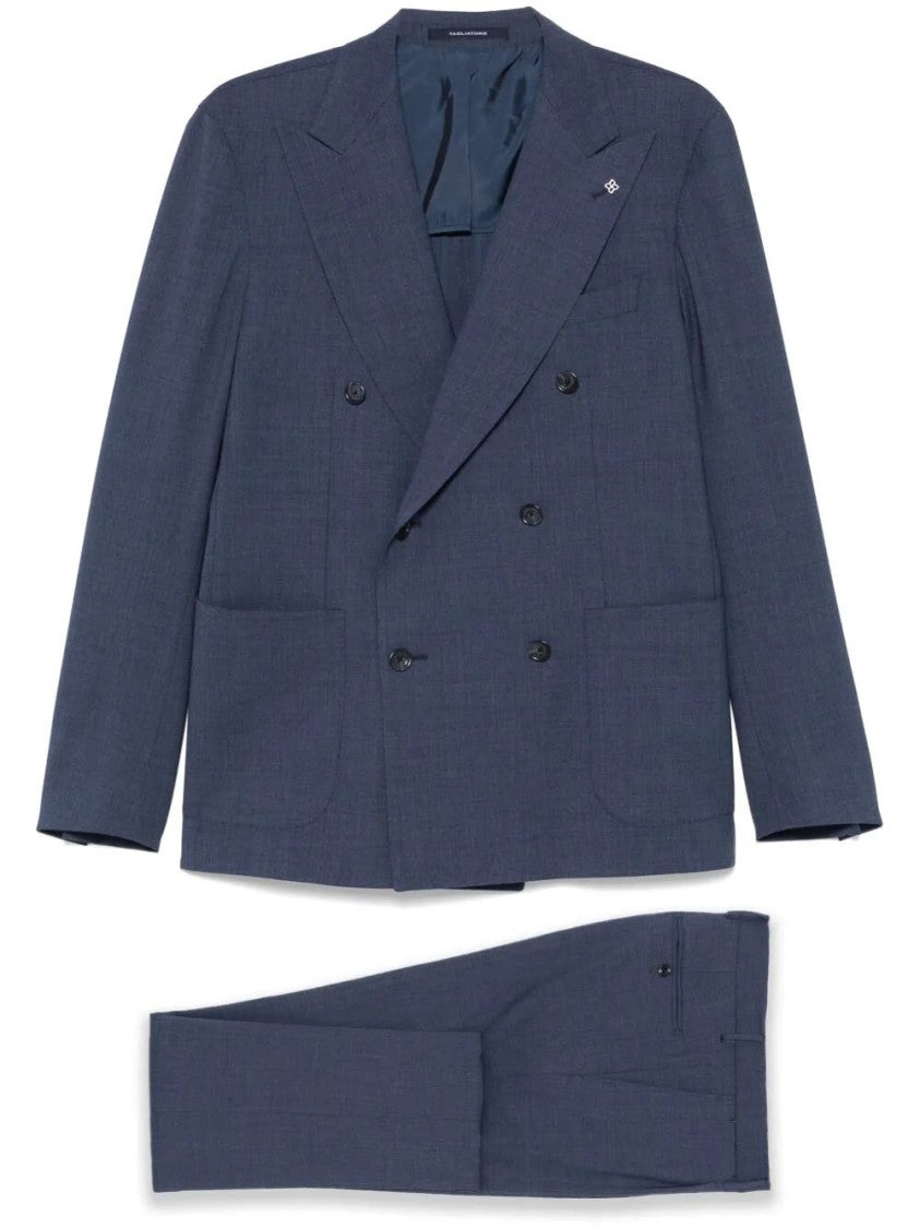 Tagliatore Double-Breasted Tailored Suit In Wool Blend