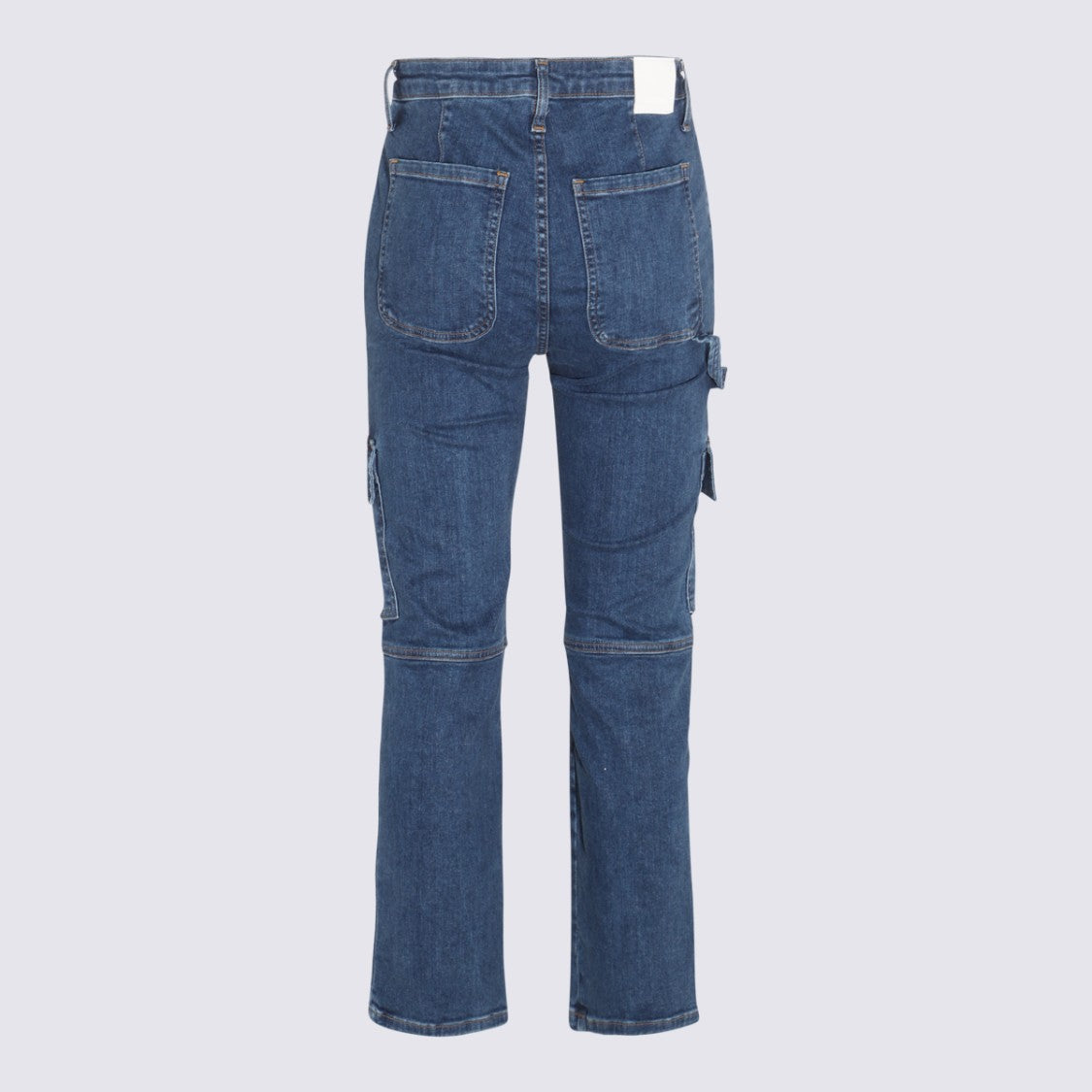 Simkhai Straight-Leg Denim Jeans With Utility Pockets And Mid-Rise Waist
