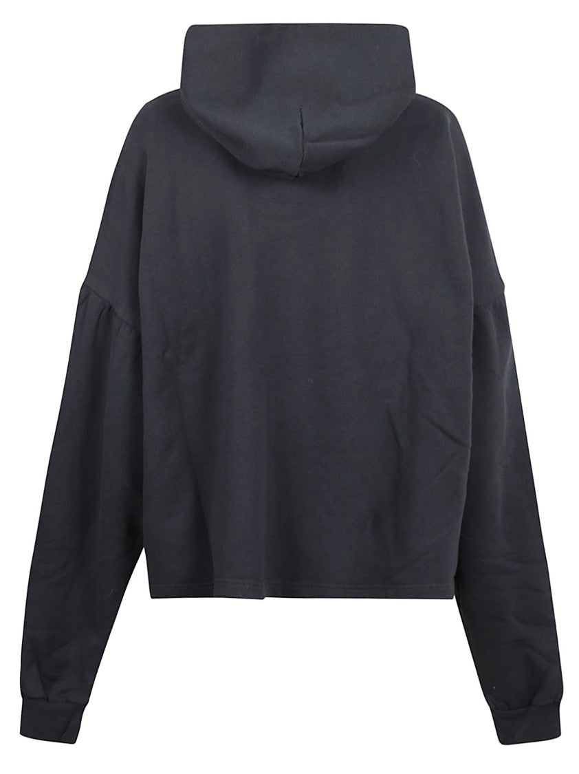 Balenciaga Hooded Sweatshirt With Faded Black Logo Plaque