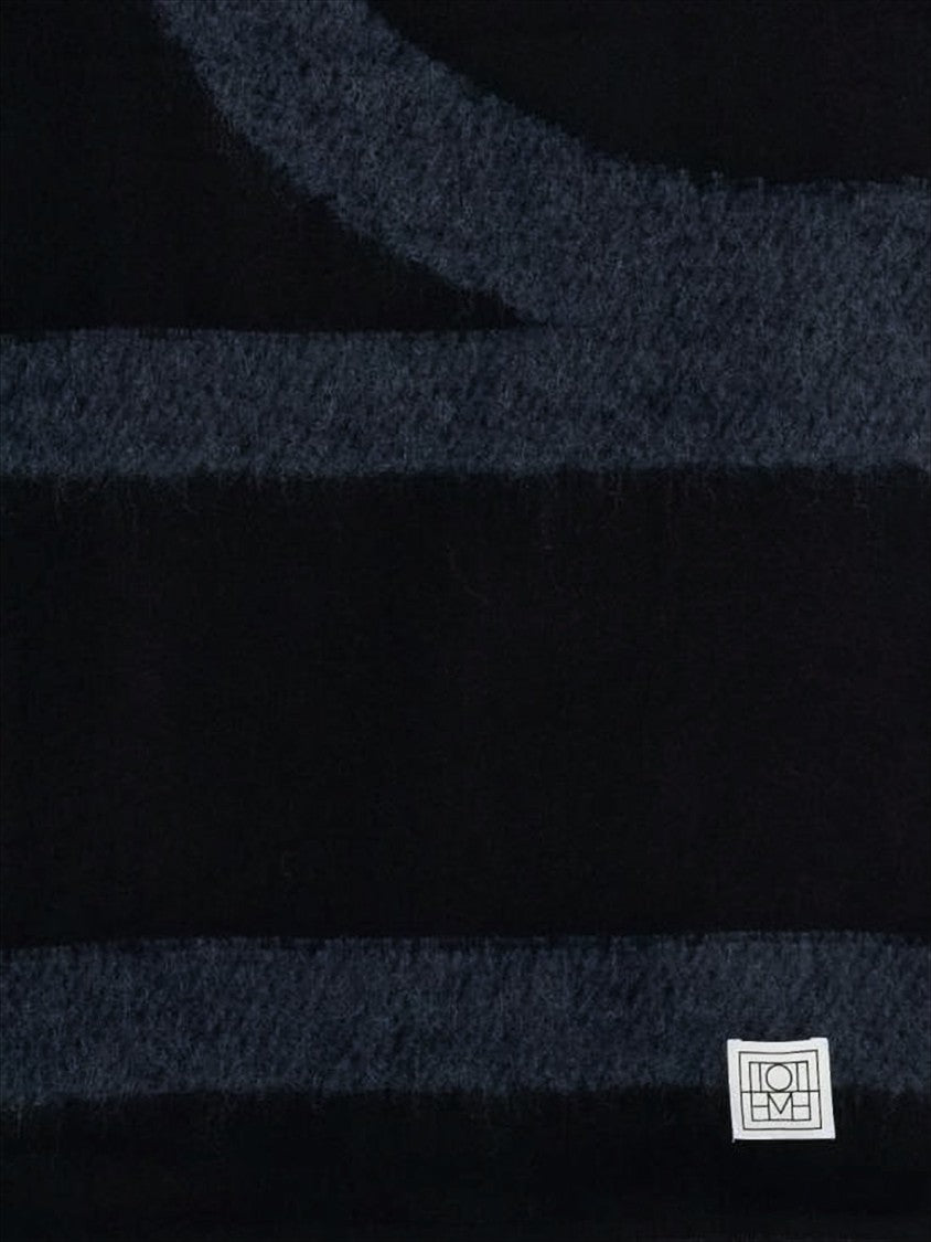 Totême Geometric Patterned Wool-Alpaca Scarf