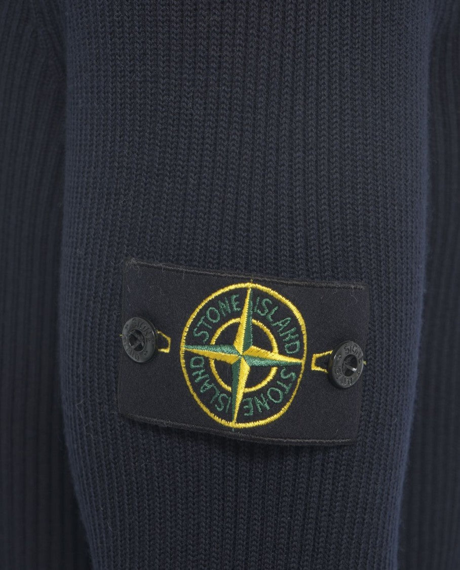 Stone Island Ribbed Sweater With Logo
