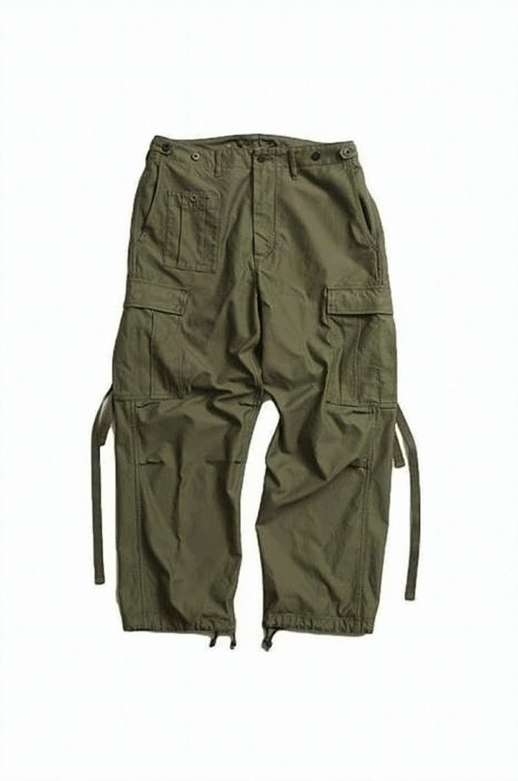 Nigel Cabourn Utility-Inspired Cropped Straight Pants With Adjustable Side Straps