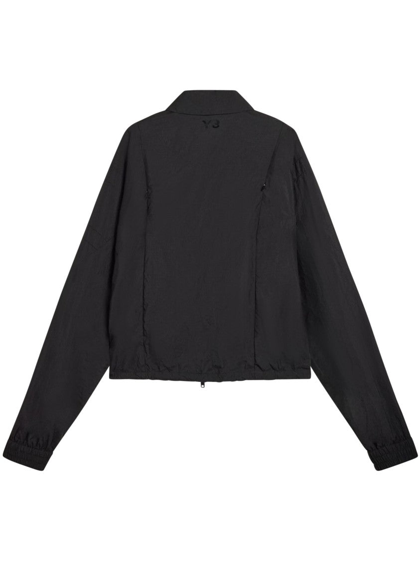 Y-3 Cropped Black Jacket With Classic Collar