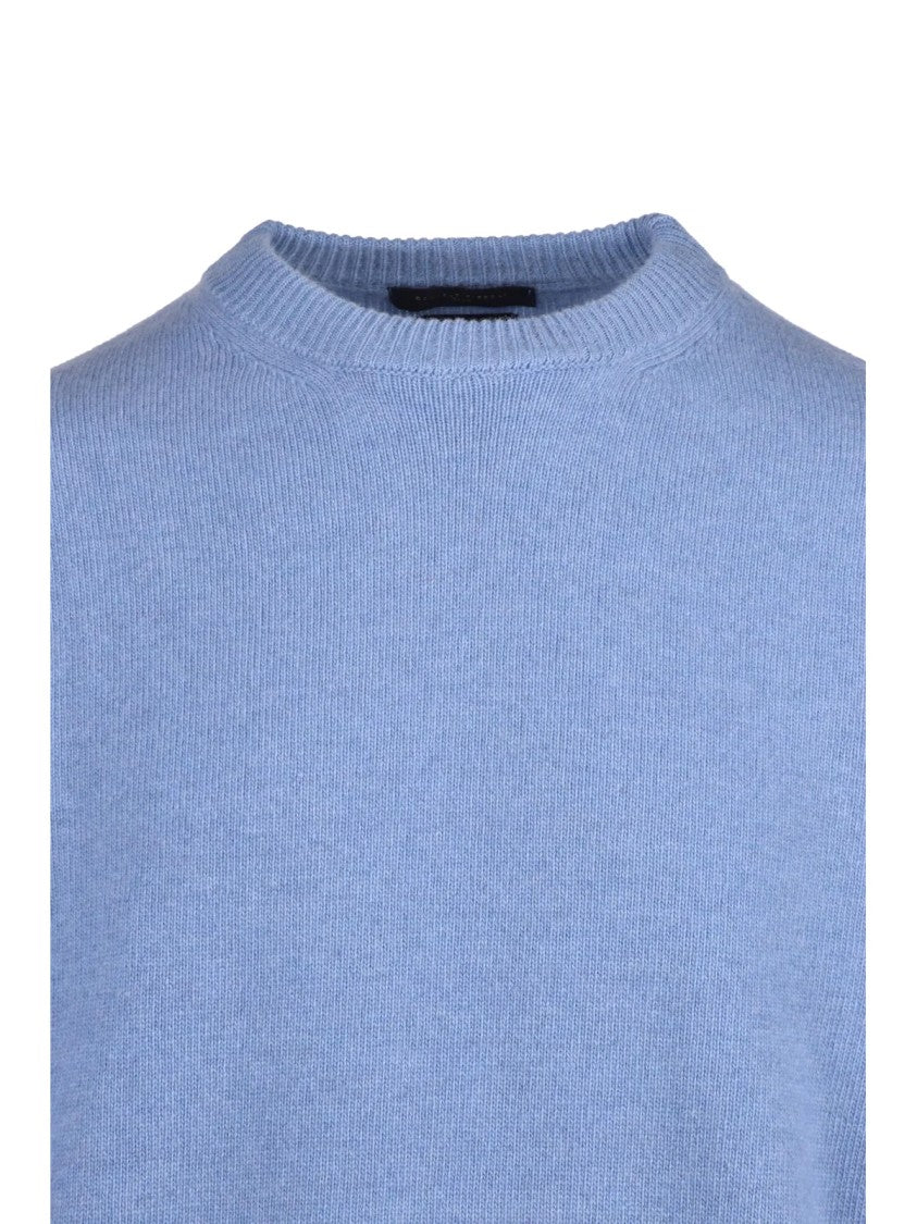 Daniele Fiesoli Crewneck Pullover In Soft Wool And Cashmere Blend