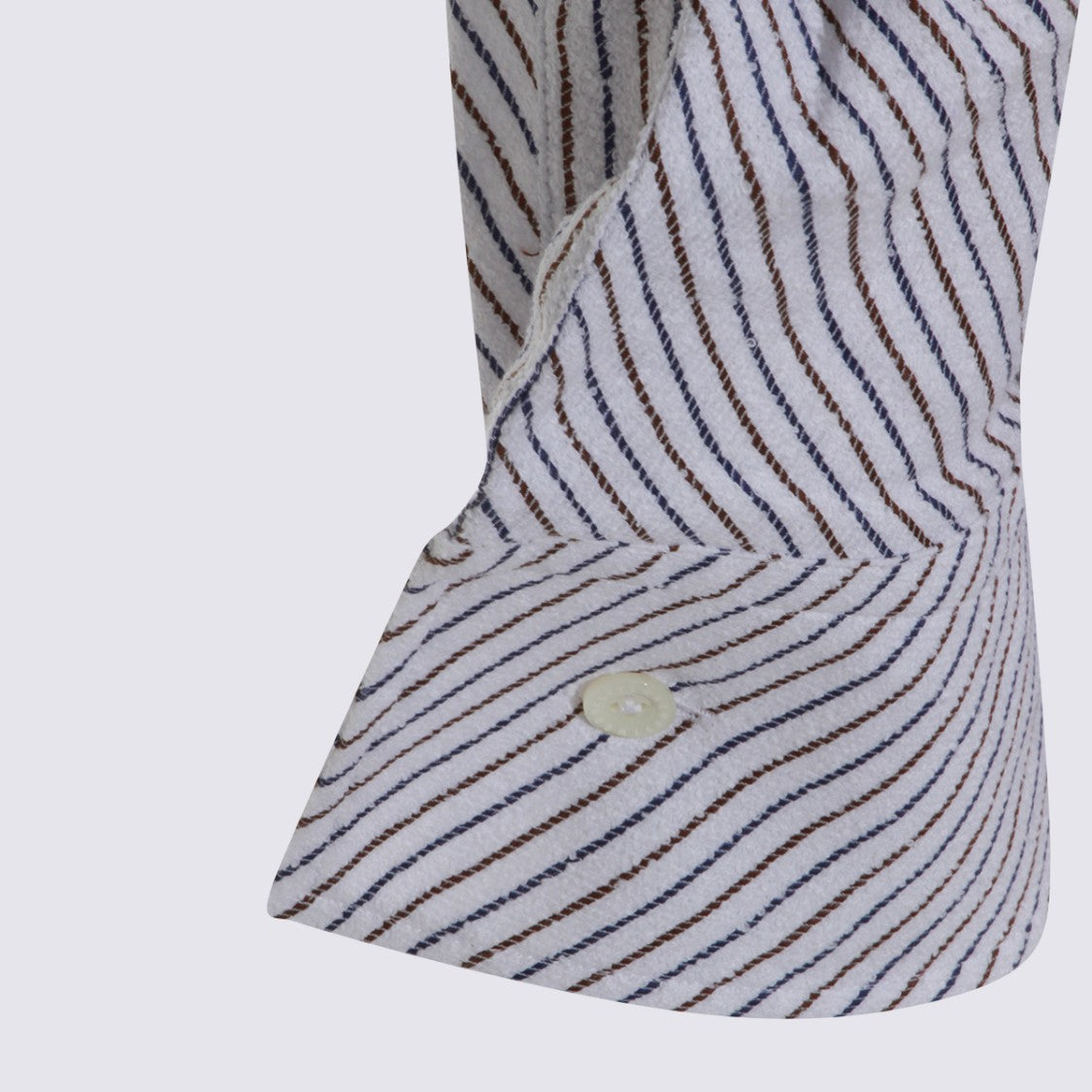 Vivienne Westwood Twisted Front Shirt With Diagonal Stripes And Classic Collar